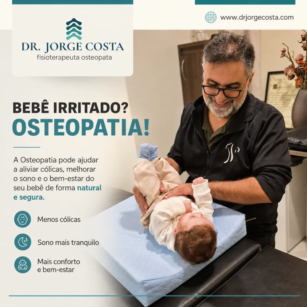 Bebê irritado, com cólicas, refluxo ou dificuldade para dormir? Quando a Osteopatia Pediátrica pode ajudar?