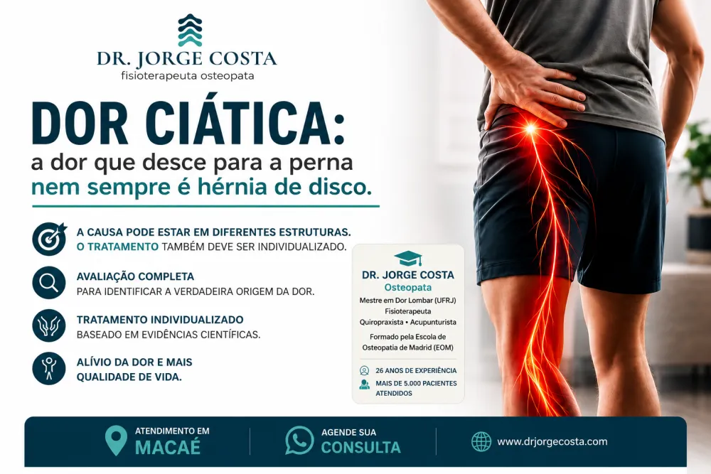 Dor Ciática? a dor que desce para a perna nem sempre é hérnia de disco